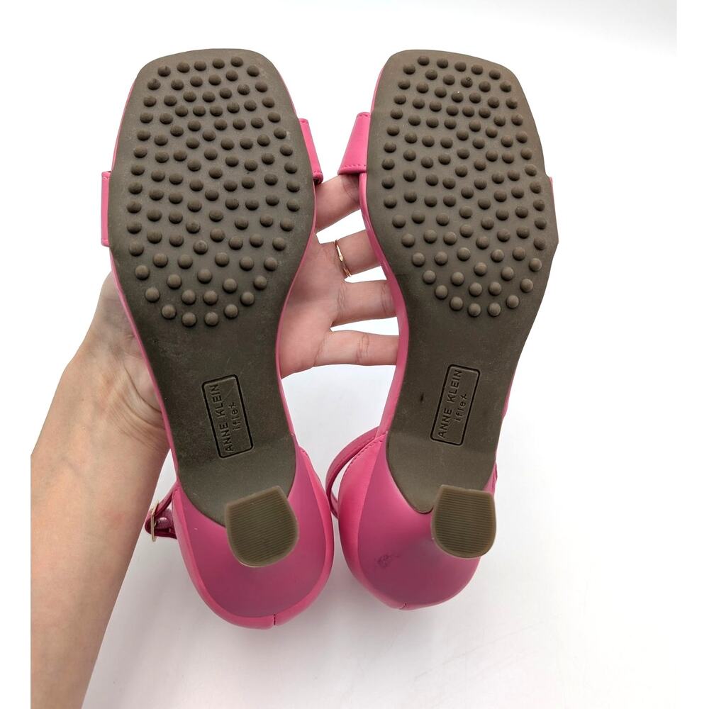Anne Klein Jade Ankle Strap Sandals Open Toe Women's Pink Size US7M EU37 - Picture 6 of 9